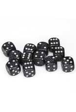 Chessex d6 Cube 16mm Speckled Ninja (12)