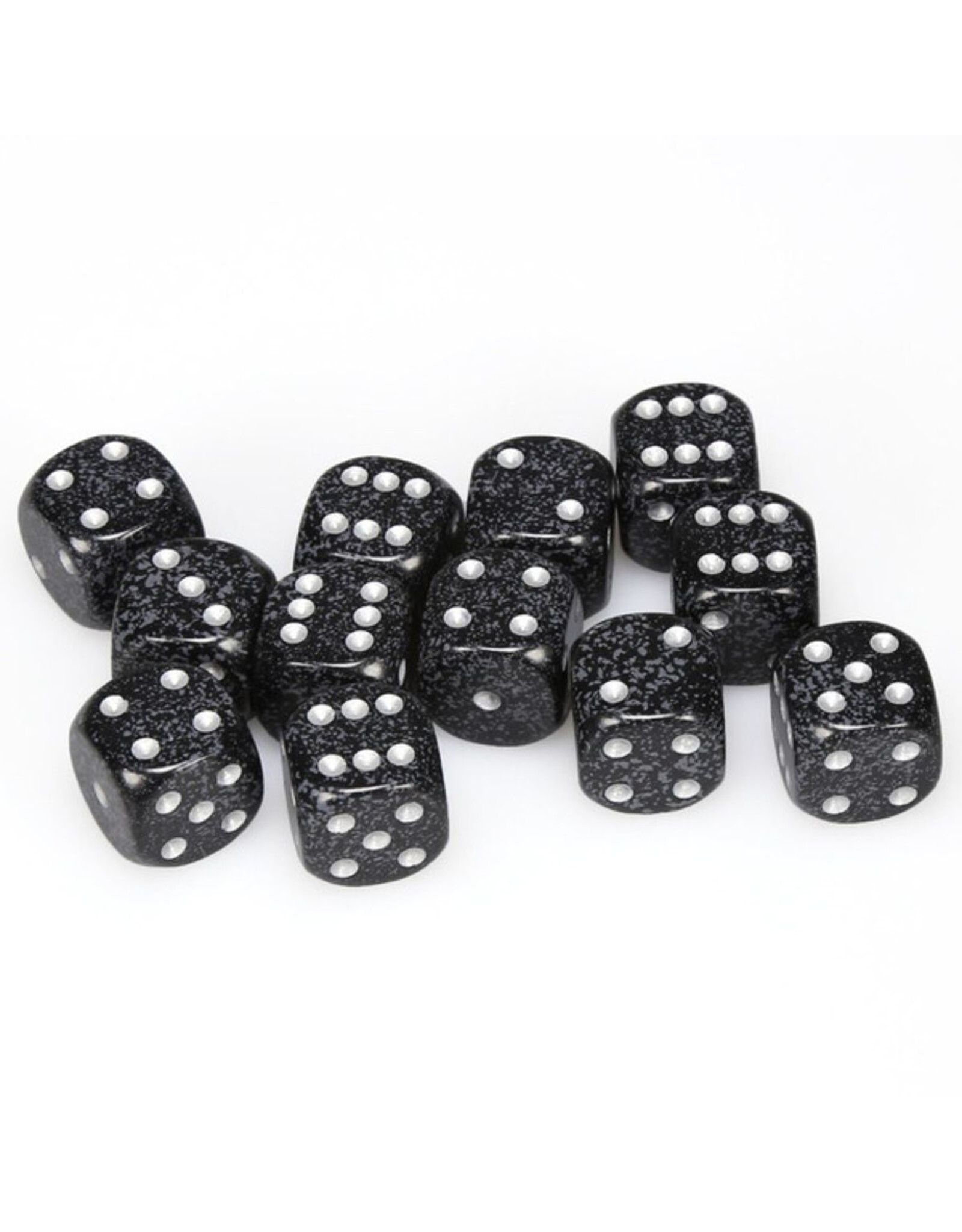 Chessex d6 Cube 16mm Speckled Ninja (12)