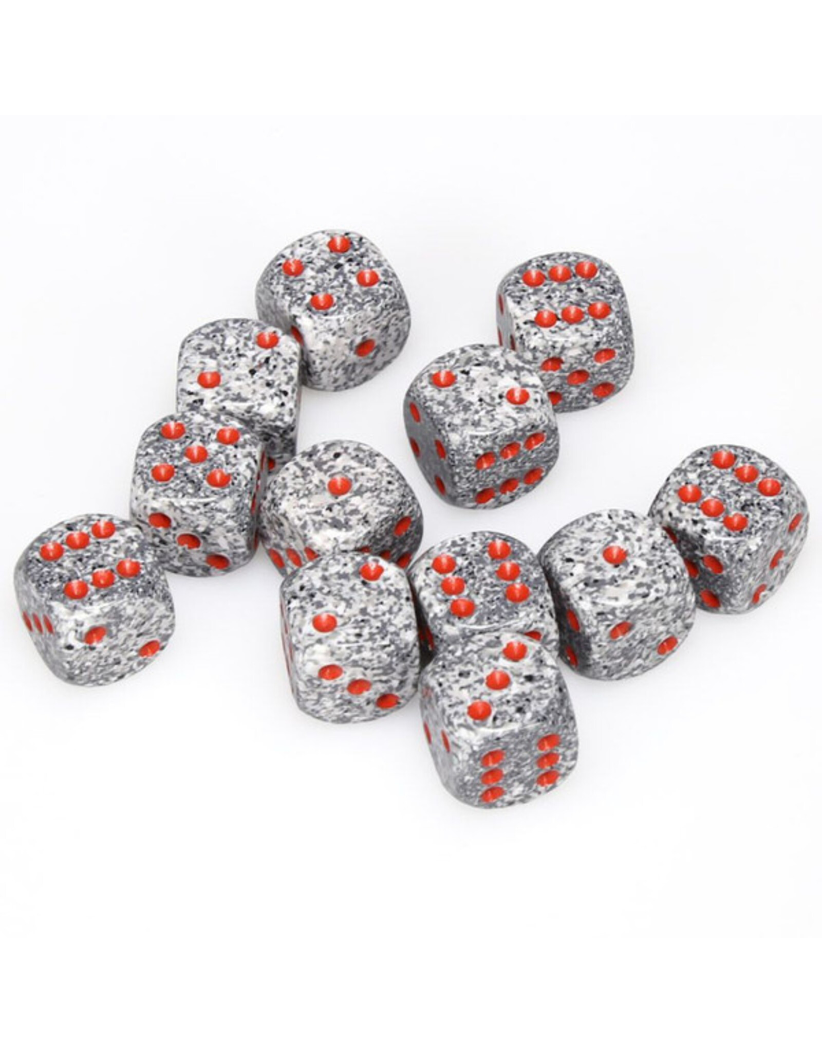 Chessex d6 Cube 16mm Speckled Granite (12)