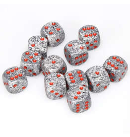 Chessex d6 Cube 16mm Speckled Granite (12)