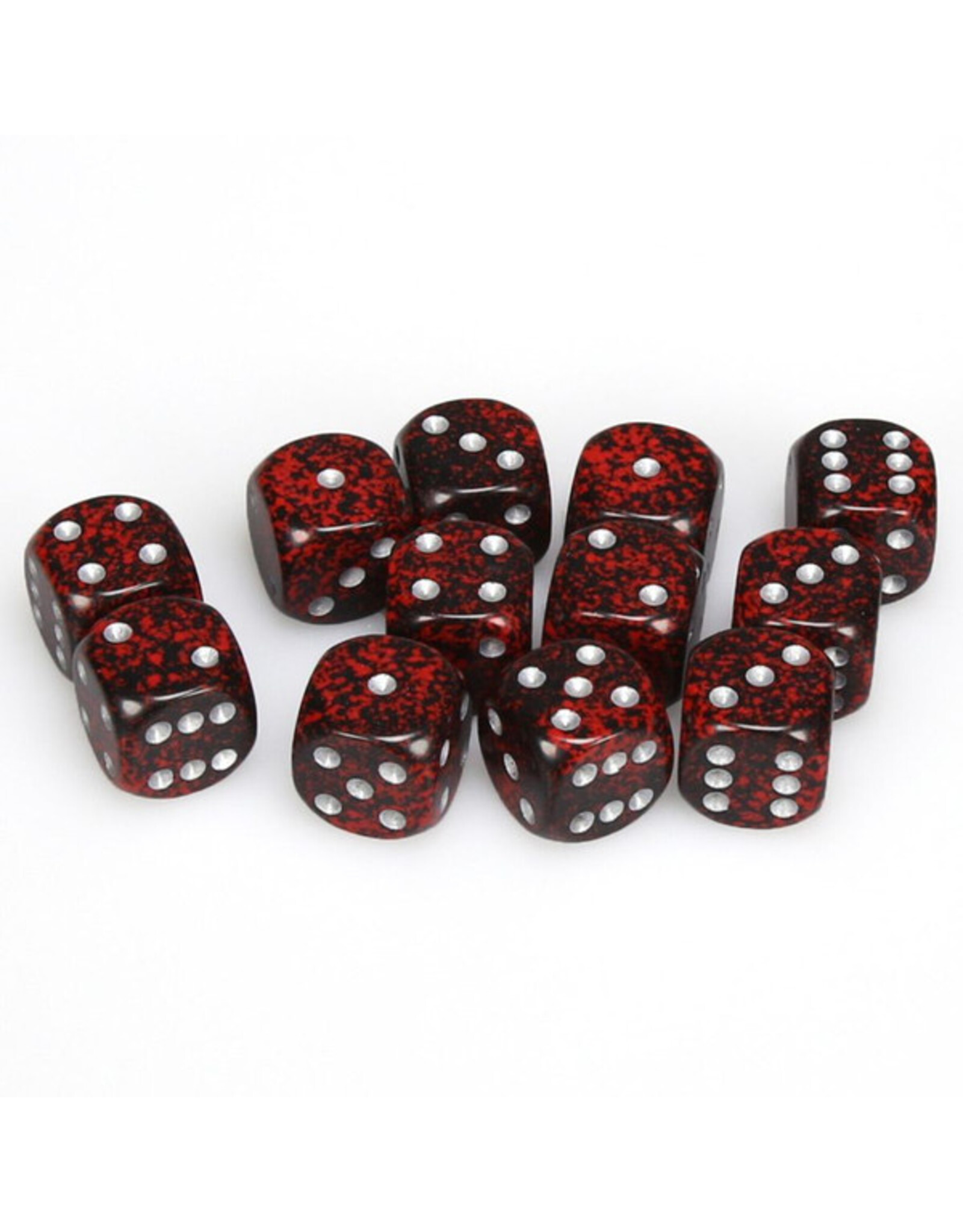 Chessex d6 Cube 16mm Speckled Silver Volcano (12)