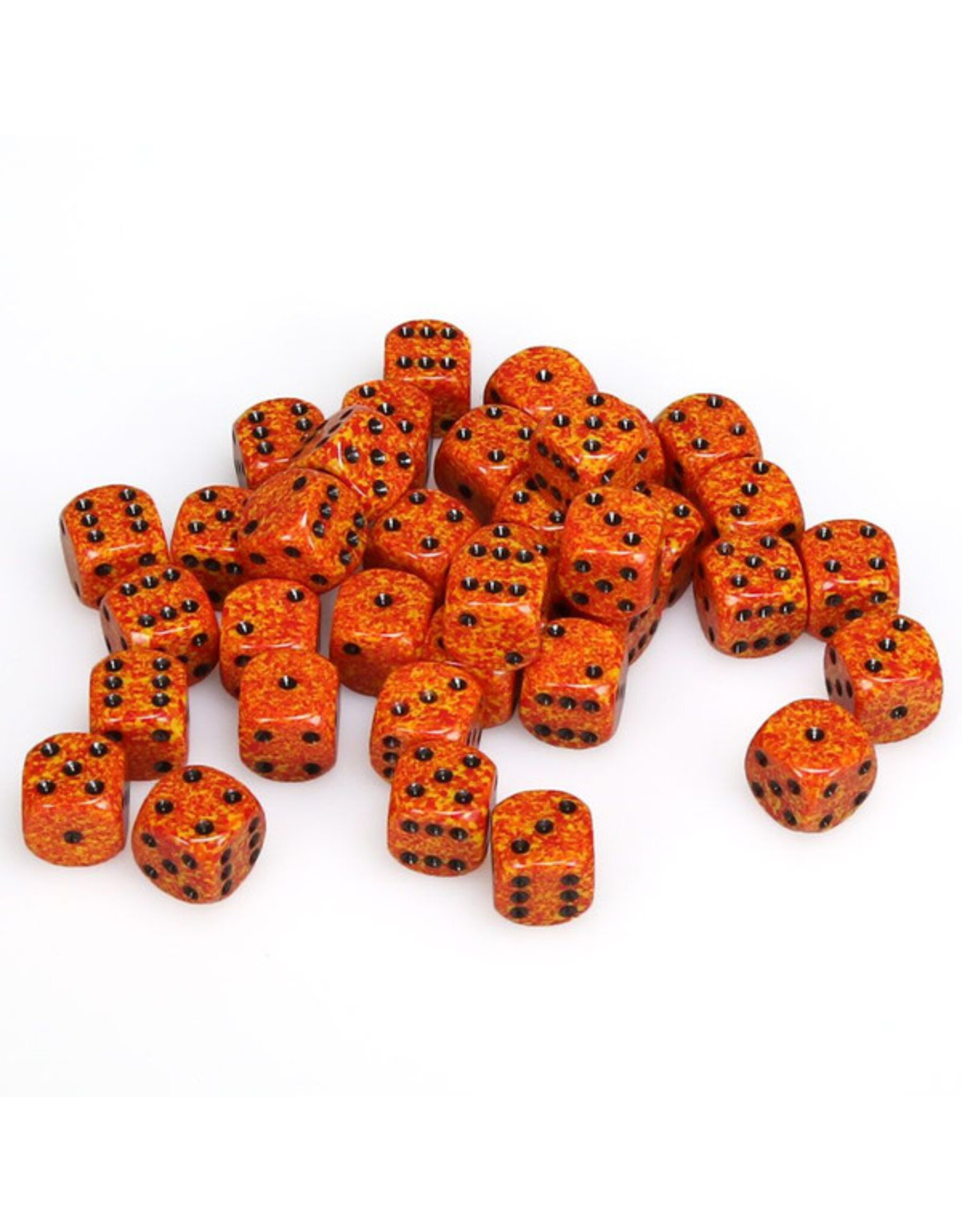Chessex d6 Cube 12mm Speckled Fire (36)