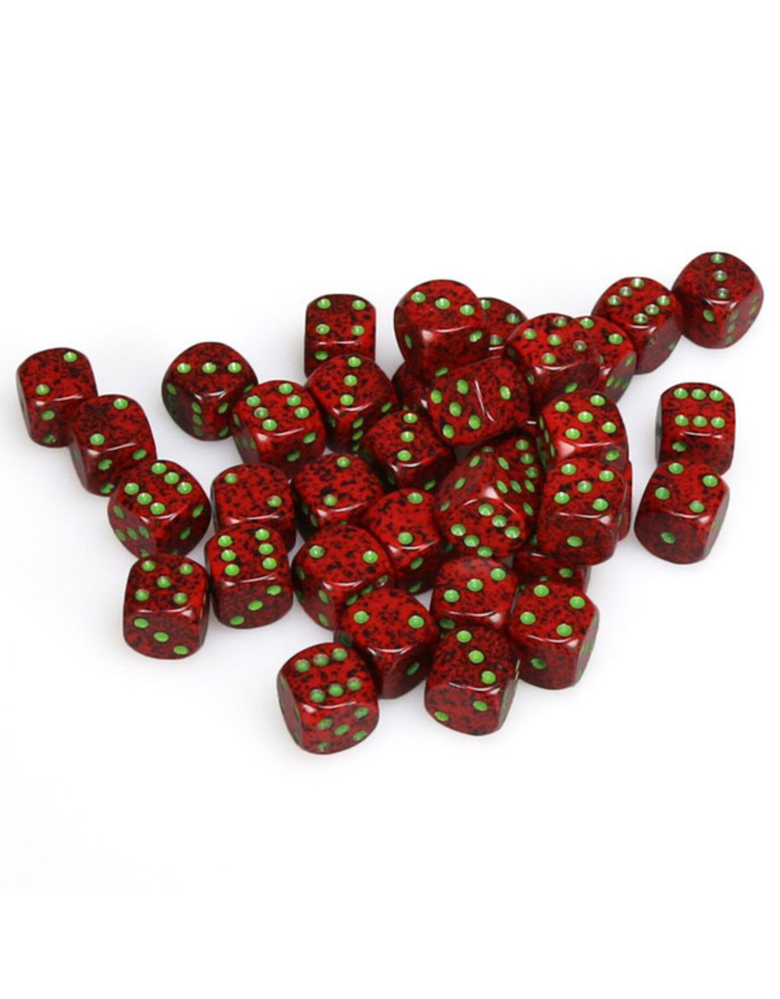 Chessex d6 Cube 12mm Speckled Strawberry (36)
