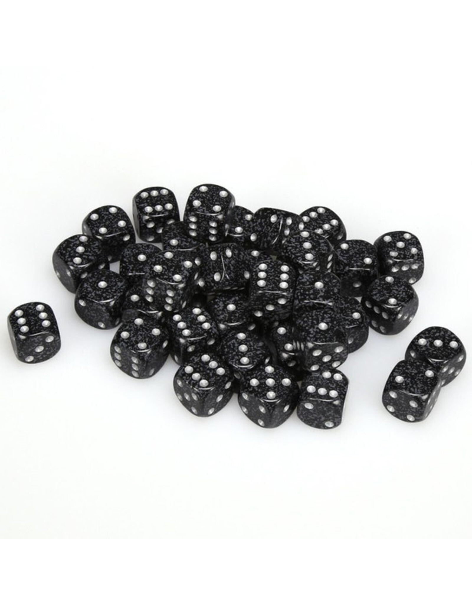 Chessex d6 Cube 12mm Speckled Ninja (36)