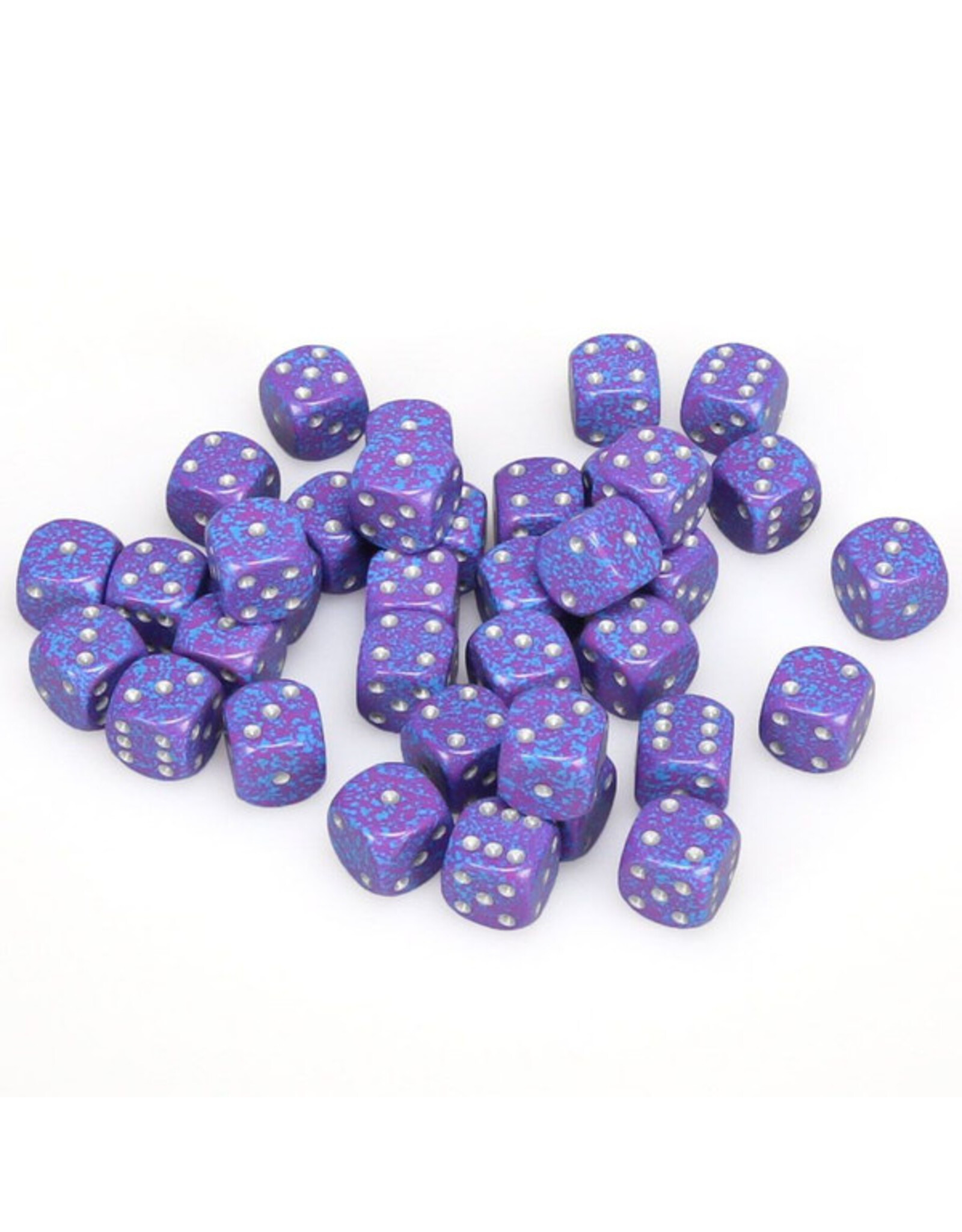Chessex d6 Cube 12mm Speckled Silver Tetra (36)