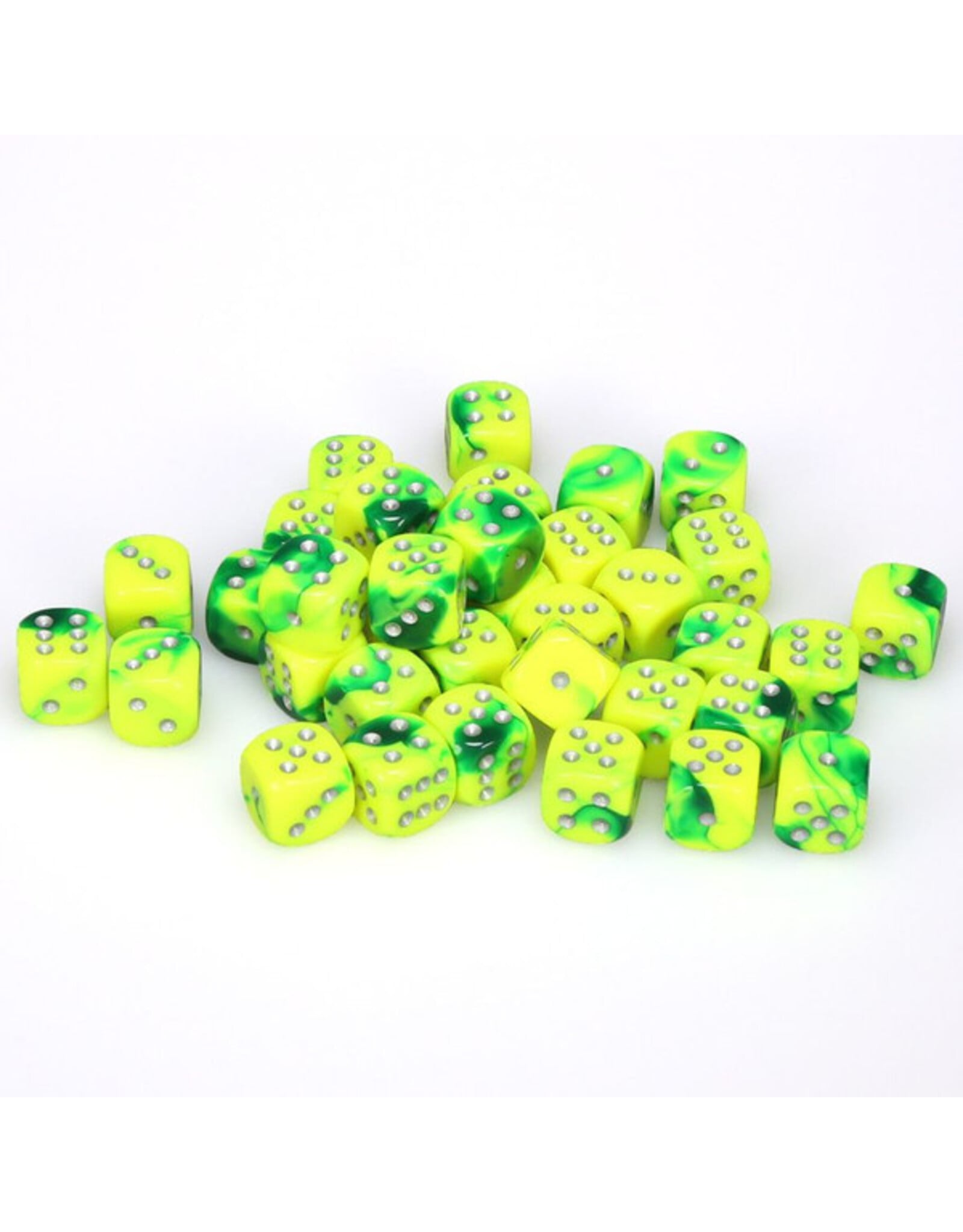 Chessex Gemini 6: 12mm D6 Green Yellow