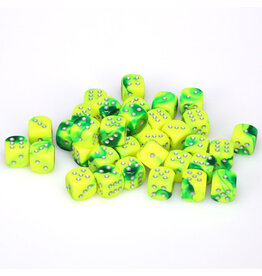 Chessex Gemini 6: 12mm D6 Green Yellow
