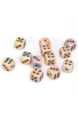 Chessex d6 Cube 16mm Festive Circus with Black (12)