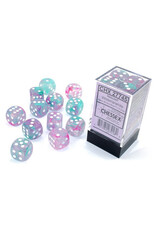 Chessex d6 Cube 16mm Luminary Nebula Wisteria with White (12)