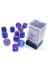 Chessex d6 Cube 16mm Luminary Nebula Nocturnal with Blue (12)