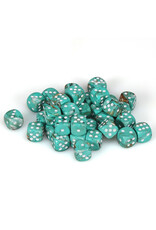 Chessex d6 Cube 12mm Marble Oxi-Copper with White (36)