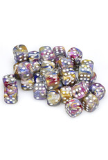 Chessex d6 Cube 12mm Festive Carousel with White (36)