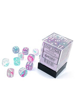 Chessex d6 Cube 12mm Luminary Nebula Wisteria with White (36)