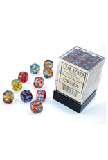 Chessex d6 Cube 12mm Luminary Nebula Primary with Turquoise (36)
