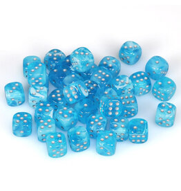 Chessex d6 Cube 12mm Luminary Sky with Silver (36)