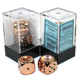 Chessex d6 Cube 16mm Copper Plated (2)