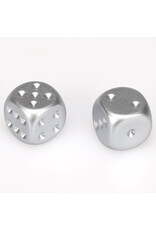 Chessex d6 Cube 16mm Aluminum Plated (2)
