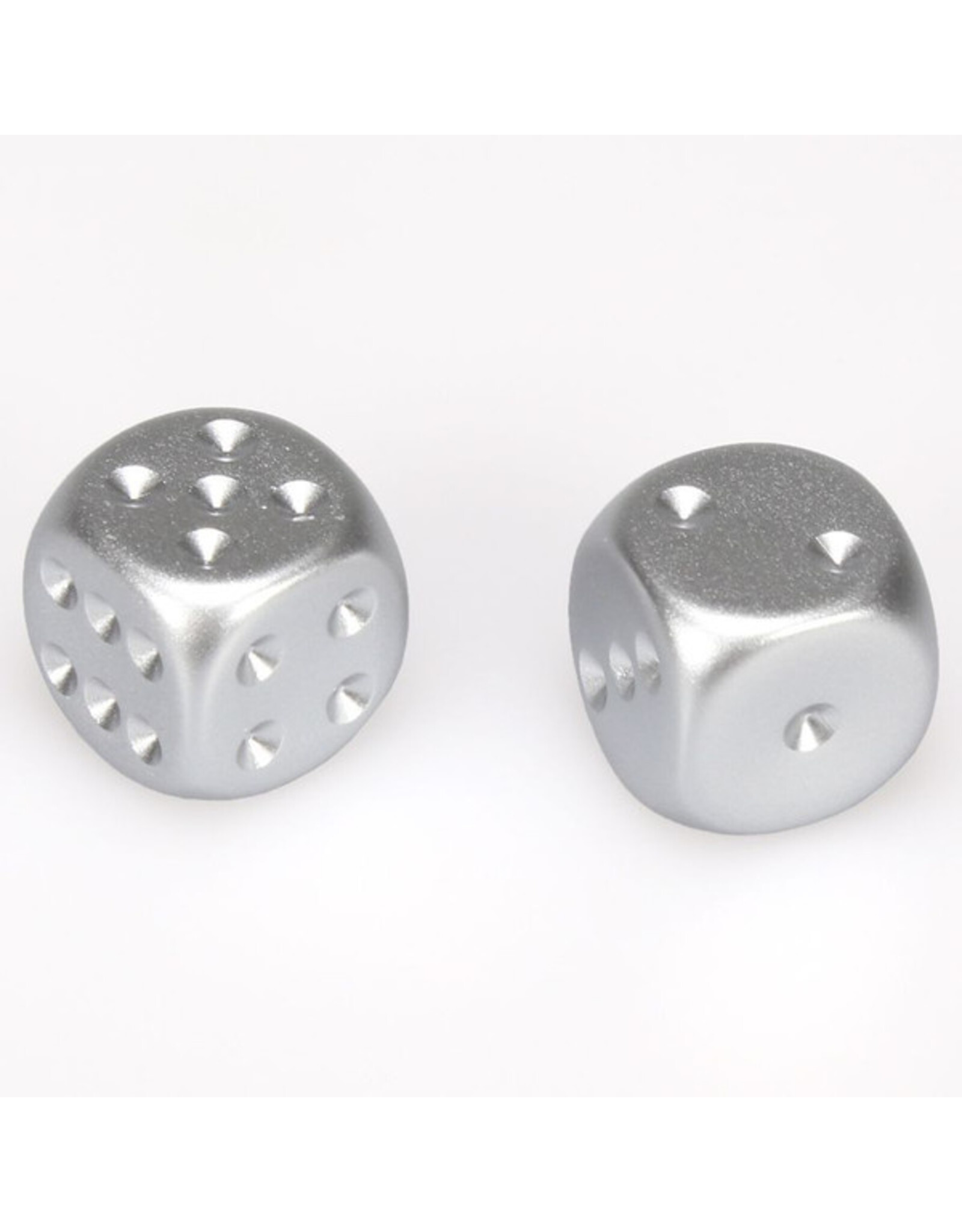 Chessex d6 Cube 16mm Aluminum Plated (2)