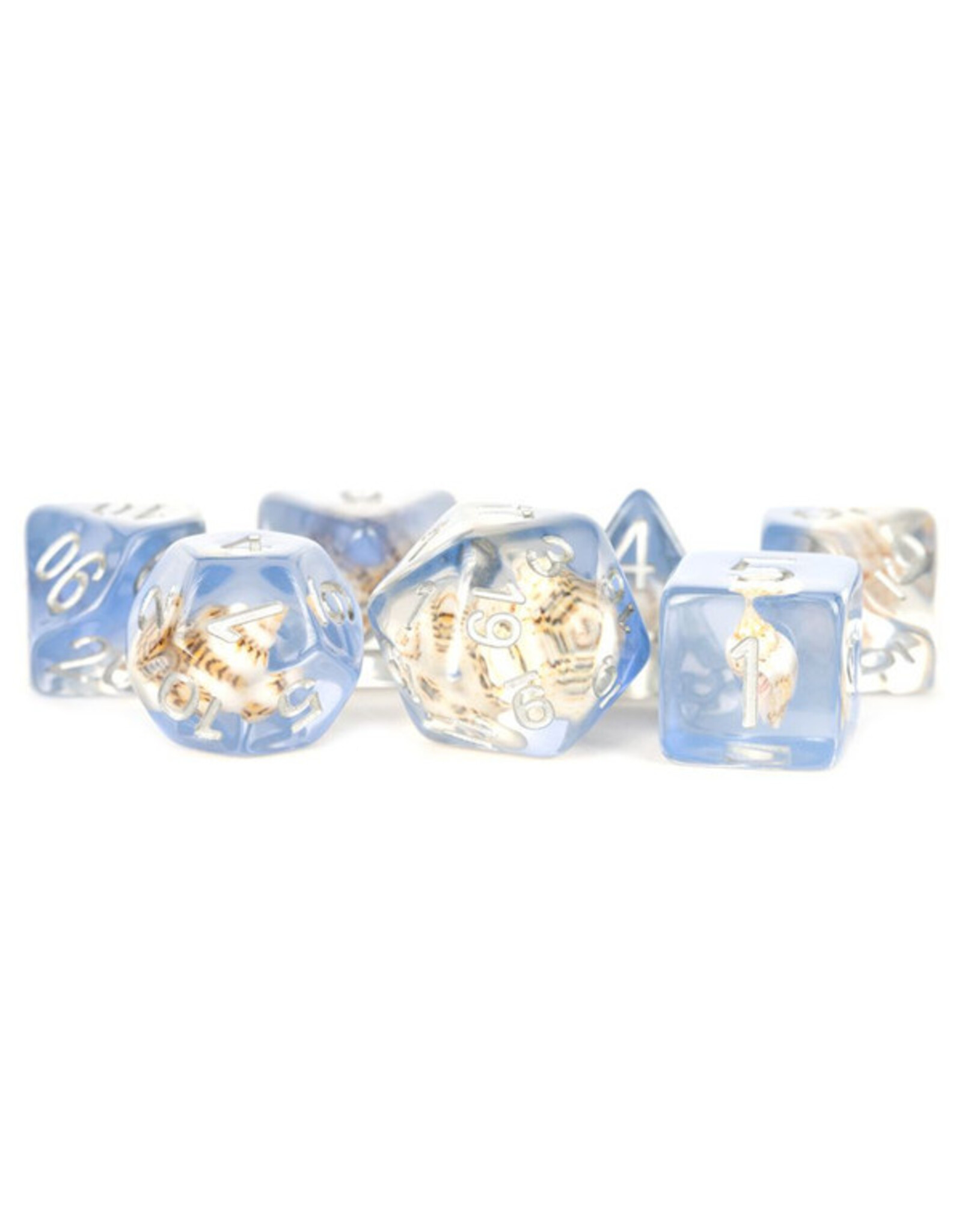 Metallic Dice Games 7-Set Sea Conch