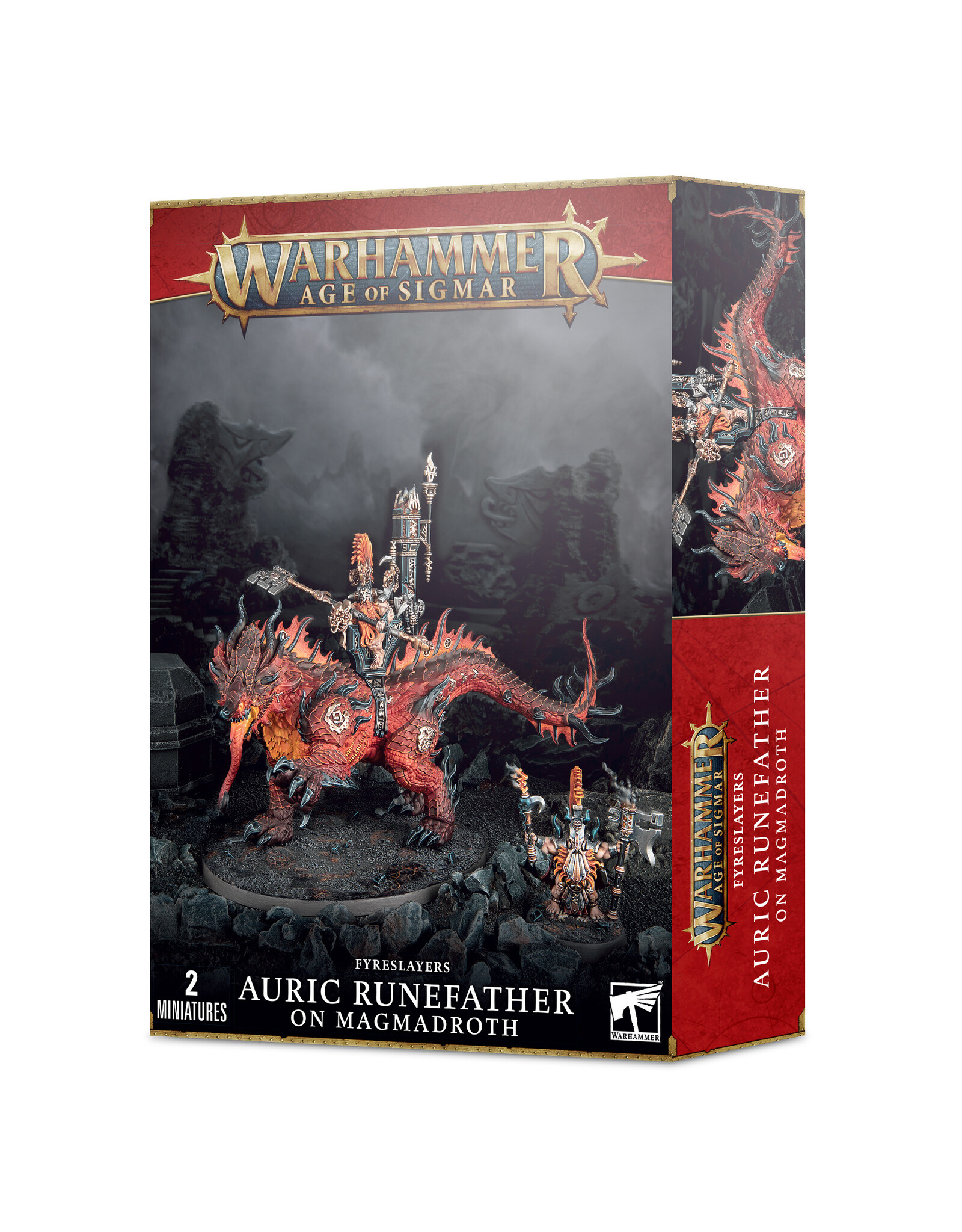 Age of Sigmar Fyreslayers: Auric Runefather/Magmadroth