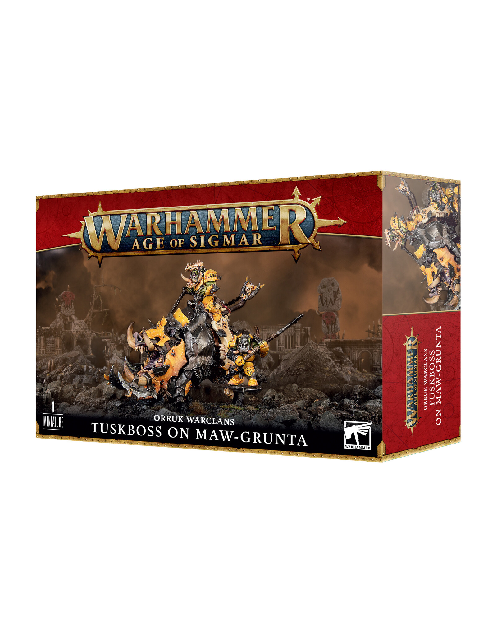 Age of Sigmar Orruk Warclans: Tuskboss On Maw-Grunta