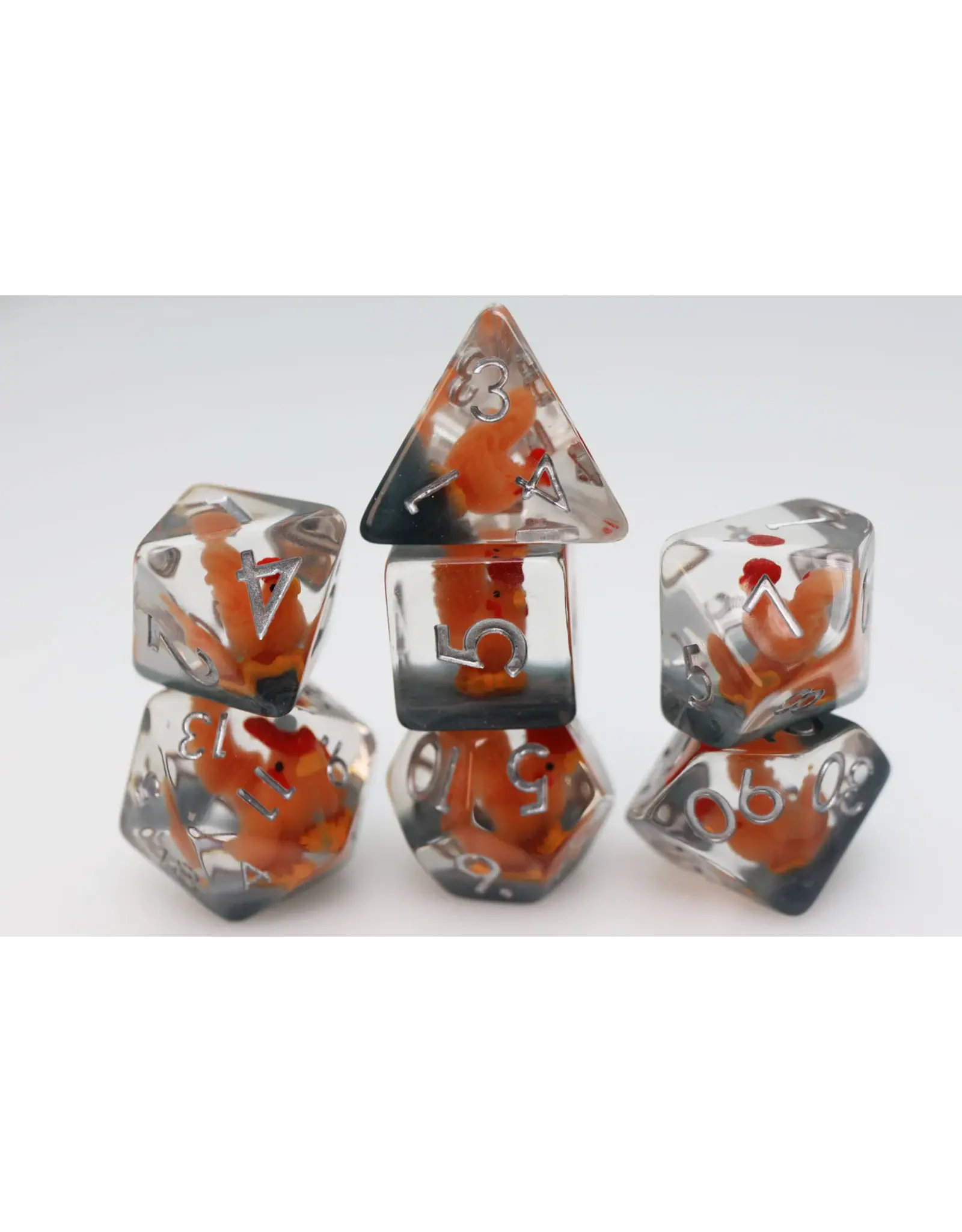 Foam Brain Crowing Rooster RPG Dice Set