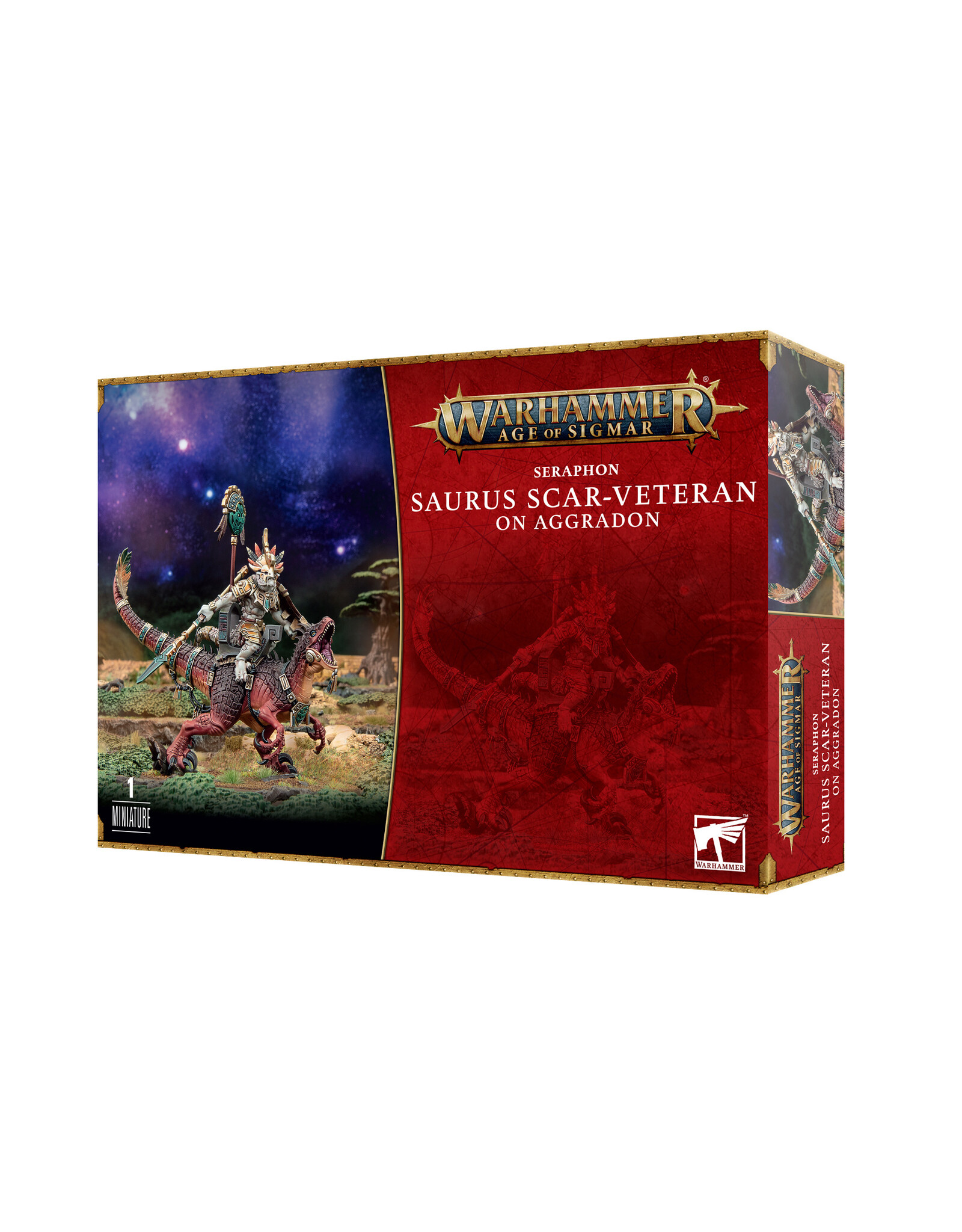Age of Sigmar Seraphon :Saurus Scar-Veteran On Aggradon