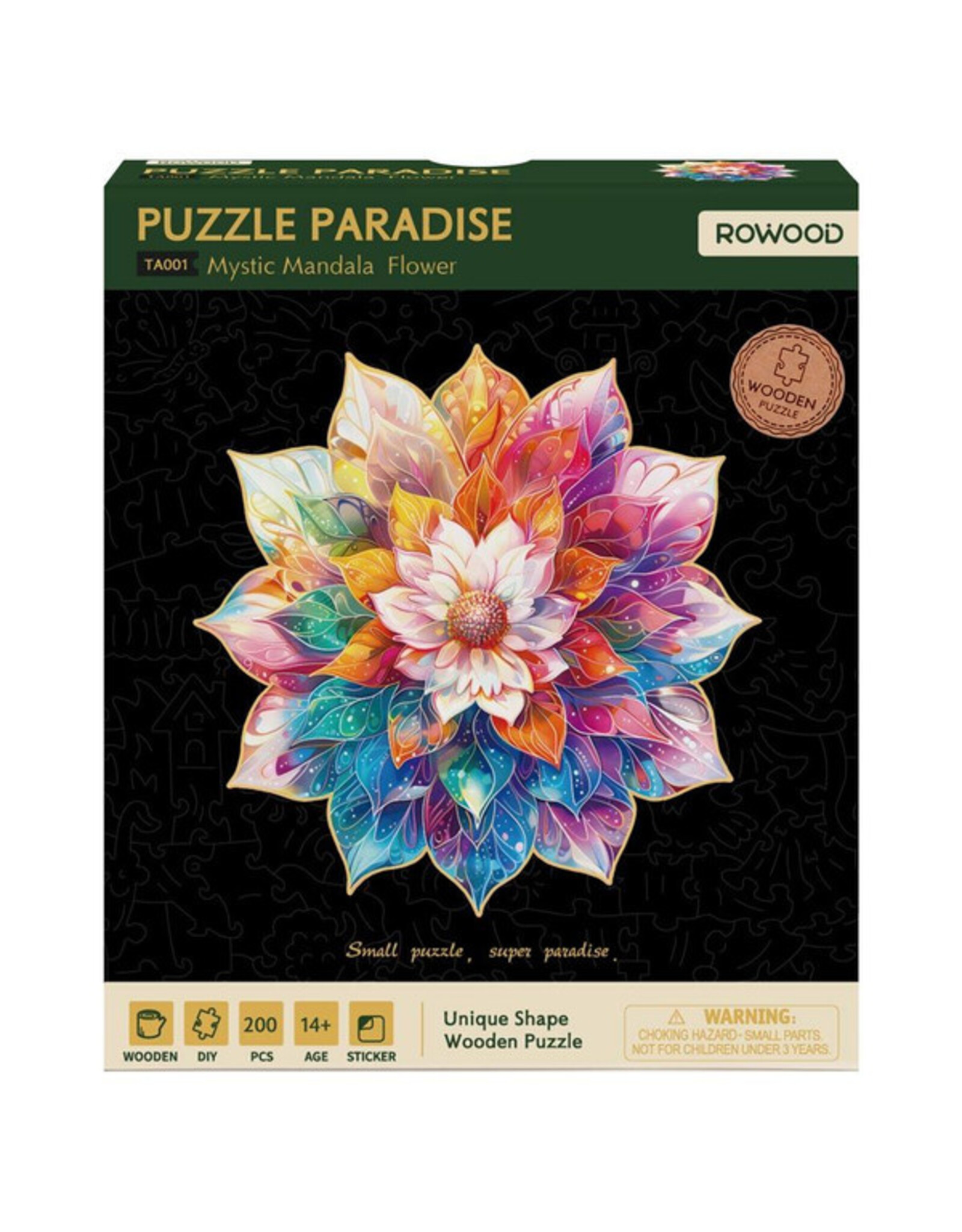 Robotime Puzzle: Wooden: Mystic Mandala Flower 200 piece