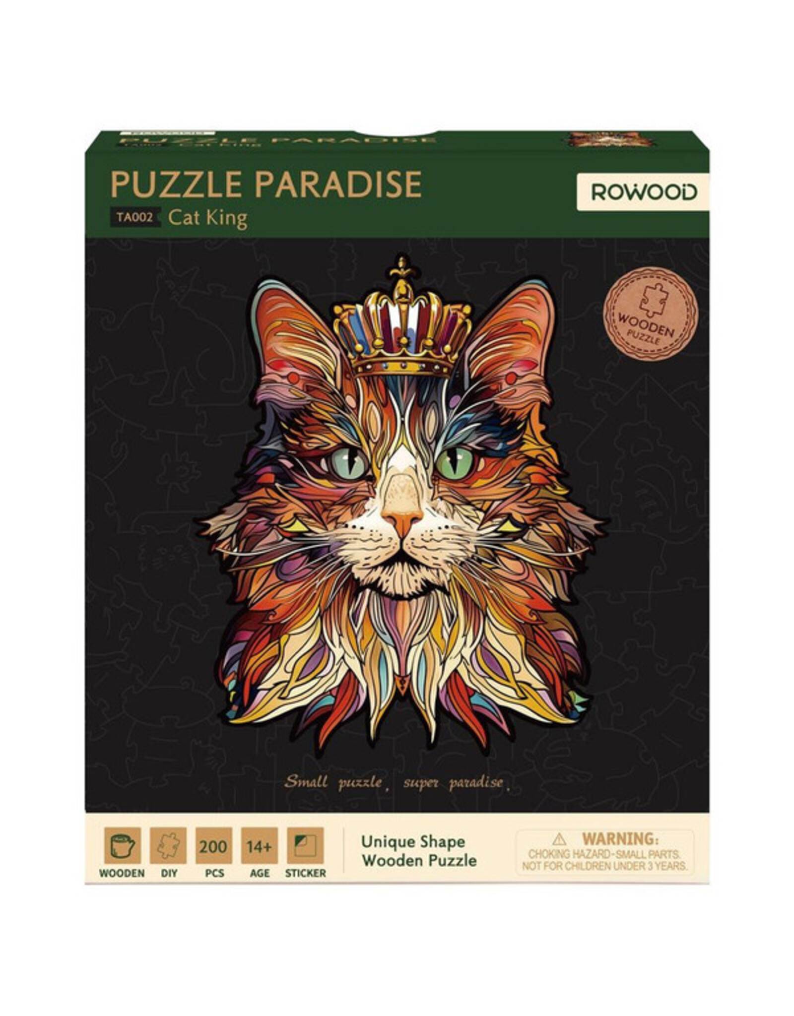 Robotime Puzzle: Wooden: Cat King 200 piece