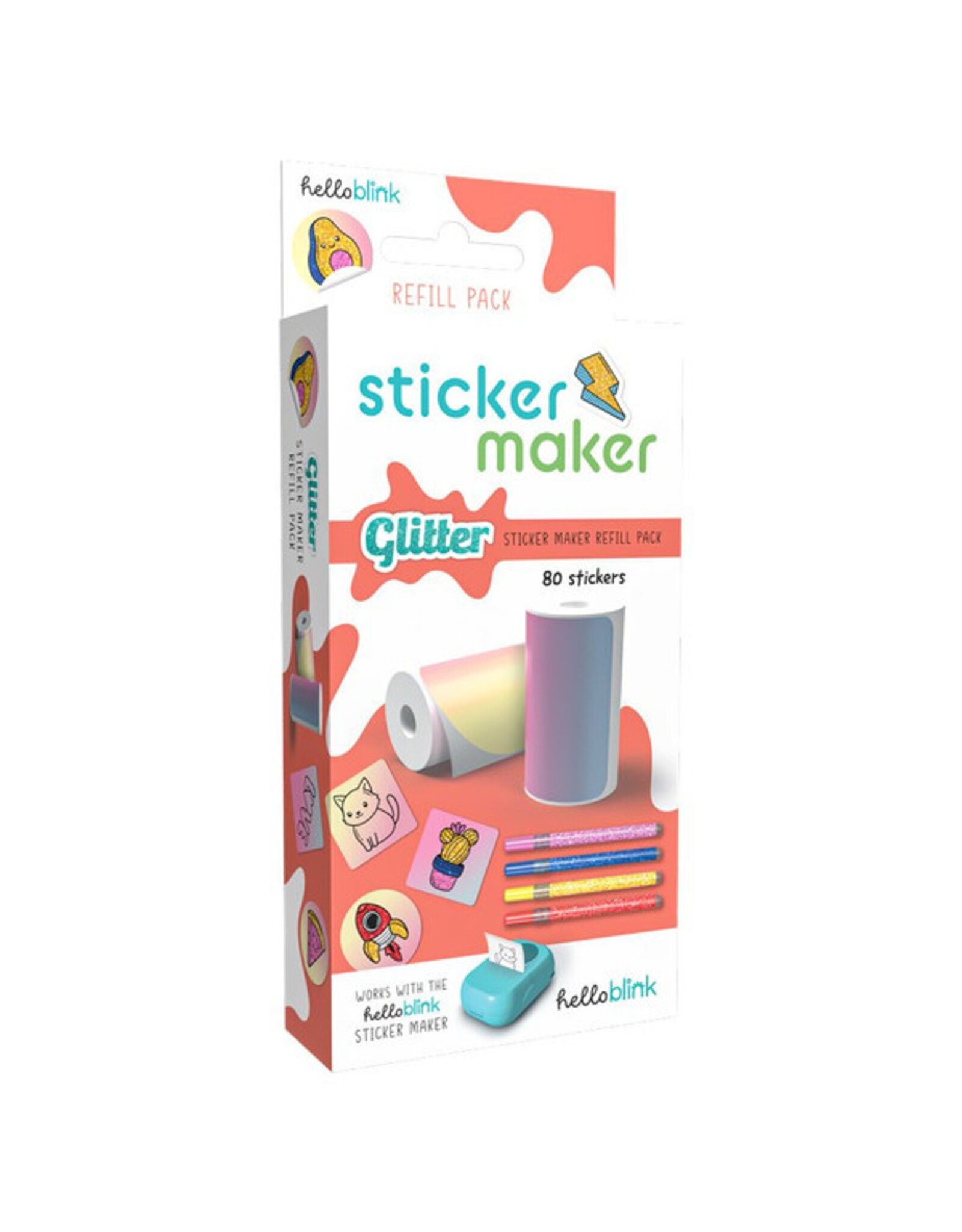 Gamewright Hello Blink: Glitter Sticker Refill Pack