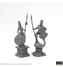Reaper Amazon and Spartan Living Statues (Bronze)