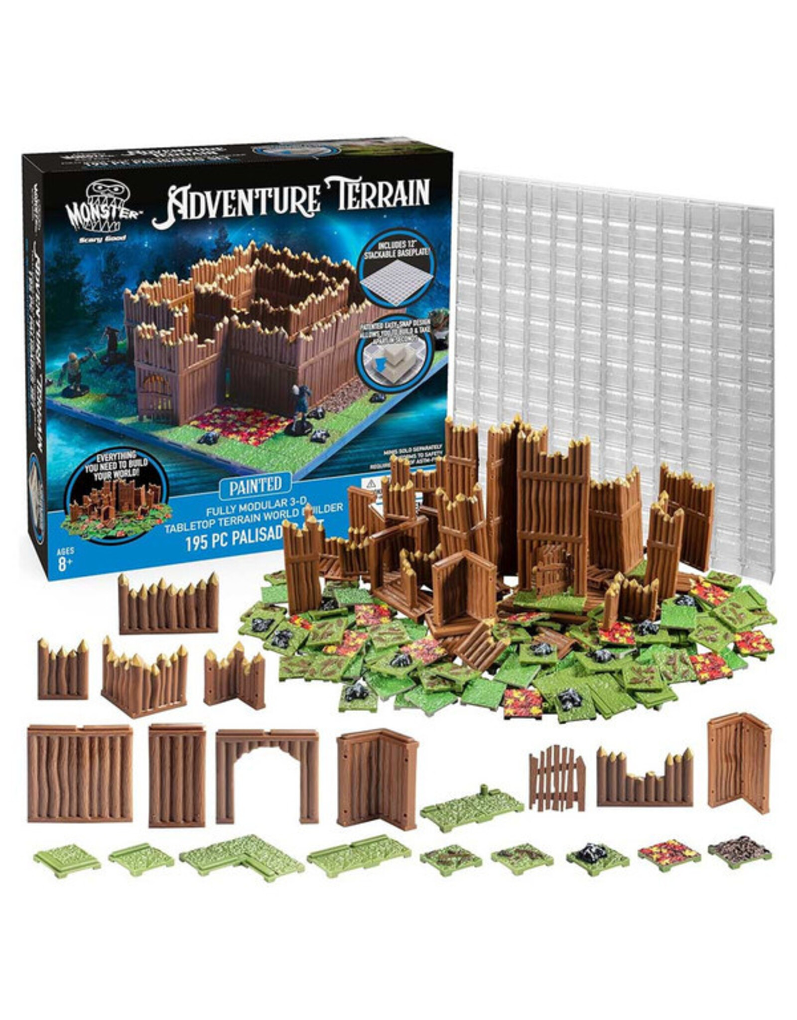 Monster Protectors Monster Adventure Terrain: Painted: Palisades Builders & Baseplate (195pc)