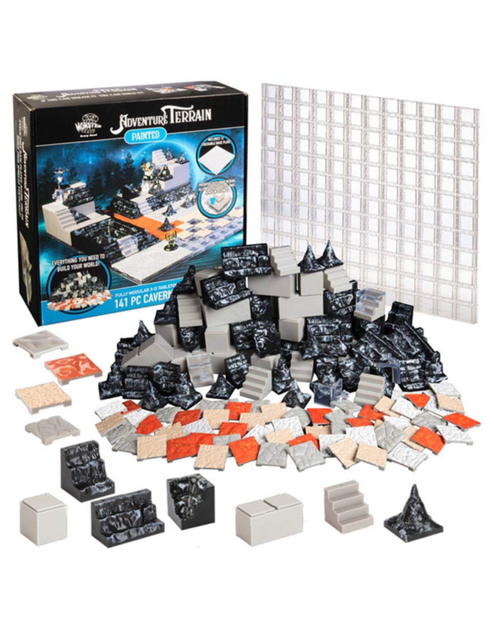 Monster Protectors Monster Adventure Terrain: Painted: Cavern Expansion & Baseplate (141pc)