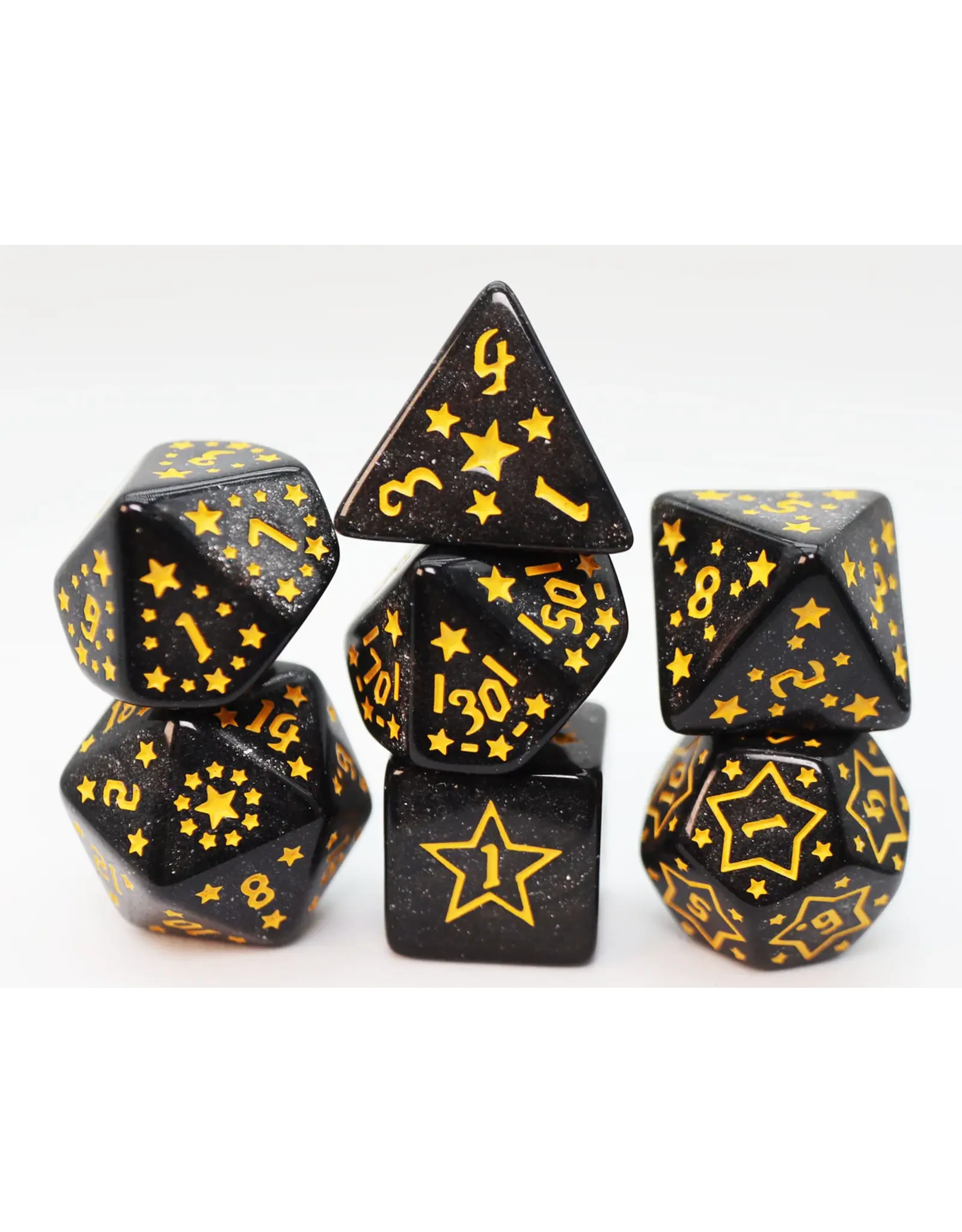 Foam Brain Shooting Stars: Barium RPG Dice Set