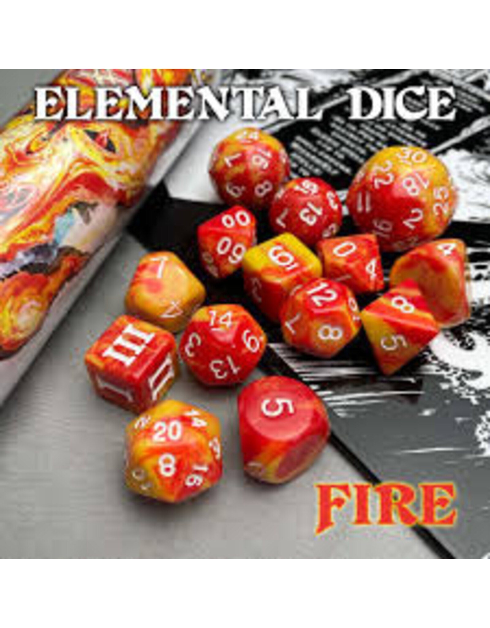 Goodman Games 14-Set Dungeon Crawl Classics Elemental Dice: Fire