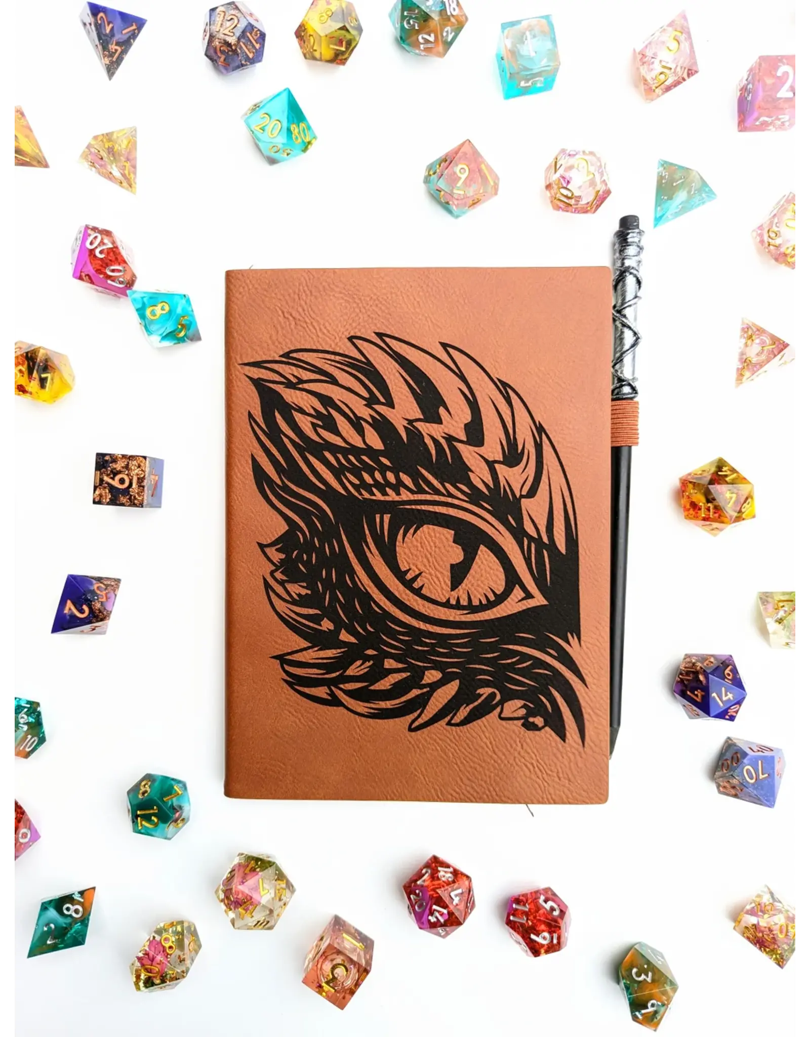 NTSD Gaming The Roving Eye - Faux Leather D&D Mini Dot Journal