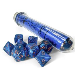 Chessex Lab Dice 9: Borealis Midnight/copper Polyhedral 7-Die Set (with bonus die)