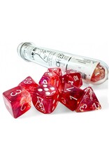 Chessex Lab Dice 9: Borealis Passion/white Luminary Polyhedral 7-Die Set (with bonus die)