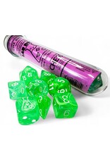 Chessex Lab Dice 9: Nebula Gelatinous/white Polyhedral 7-Die Set (with bonus die)