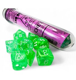 Chessex Lab Dice 9: Nebula Gelatinous/white Polyhedral 7-Die Set (with bonus die)