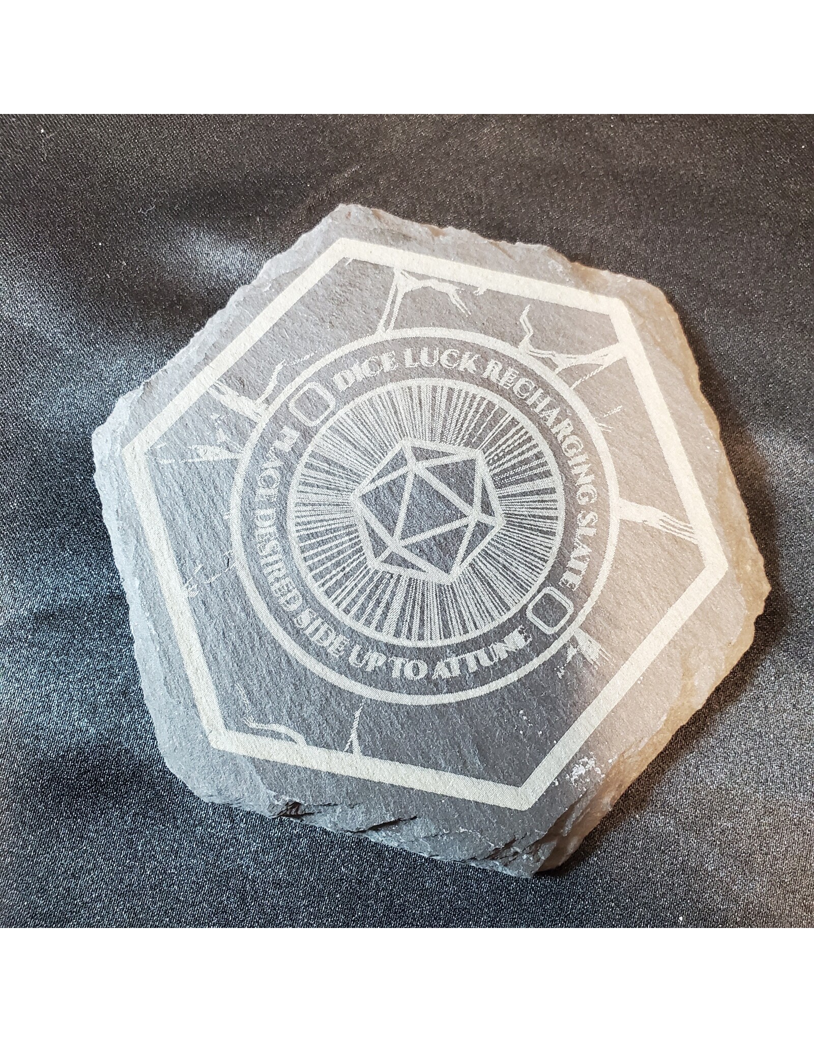 Kobold Forge Studio Slate Coaster: Dice Recharge Station