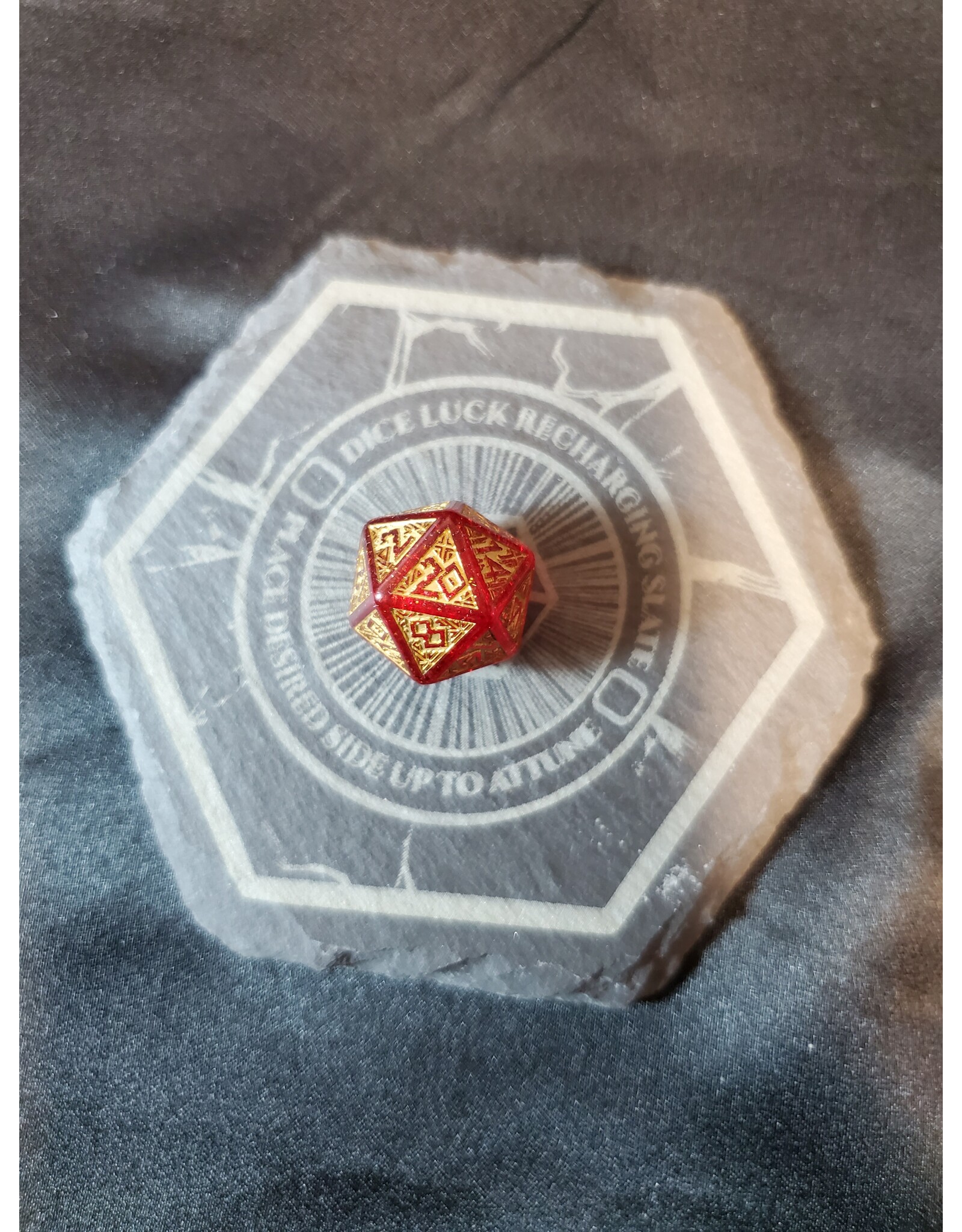Kobold Forge Studio Slate Coaster: Dice Recharge Station