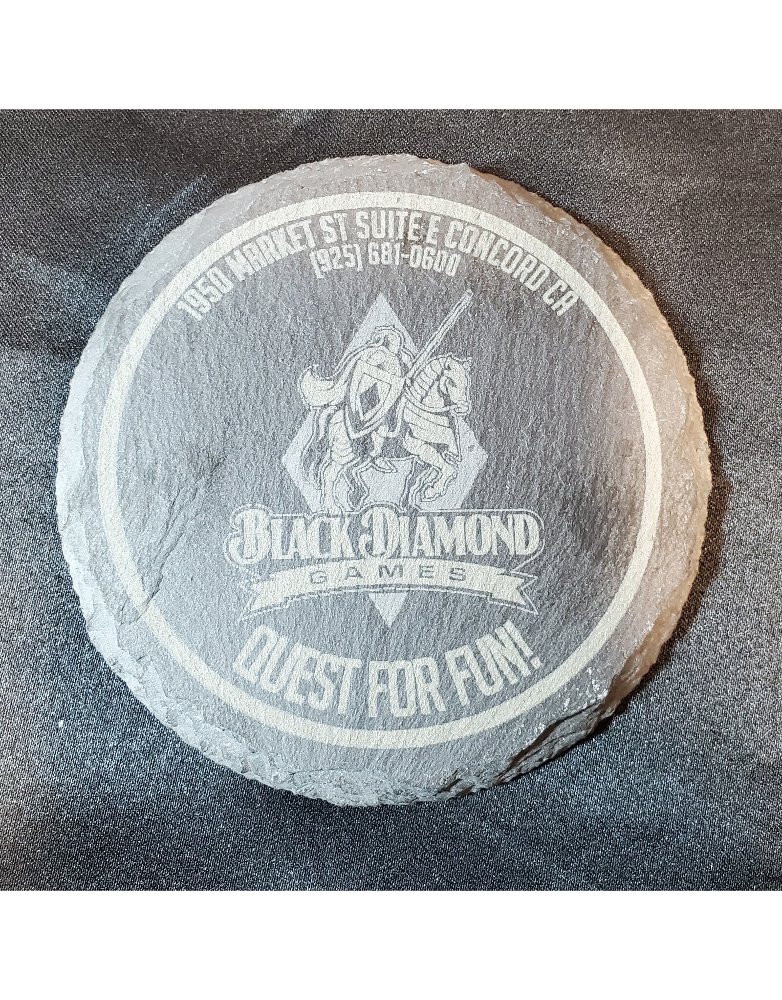 Kobold Forge Studio Slate Coaster: Black Diamond Games Logo