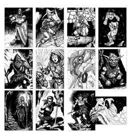 Shadowdark 12 Premade 1st-Level Character Cards, Print (Shadowdark)