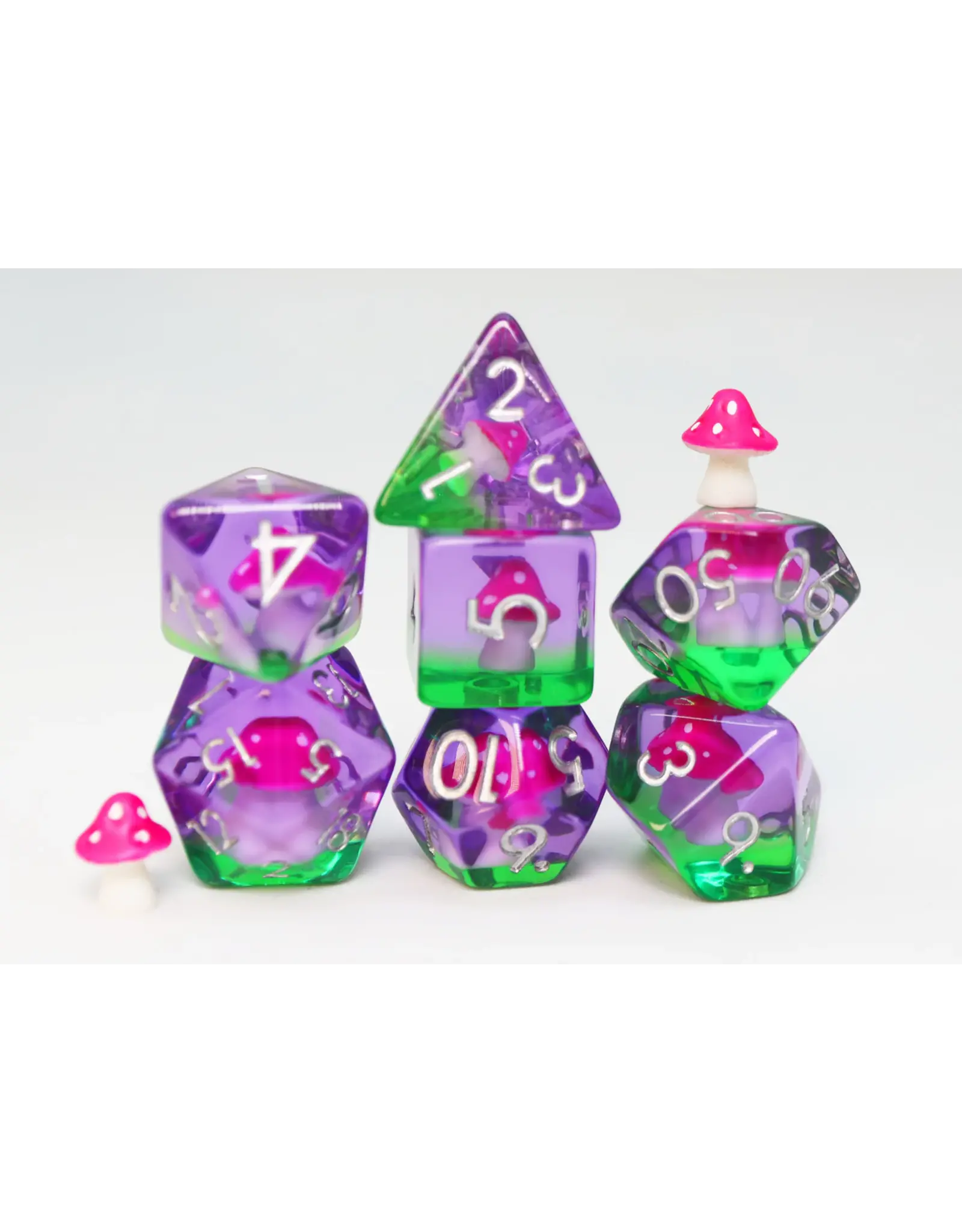 Foam Brain Fae Mushrooms RPG Dice Set