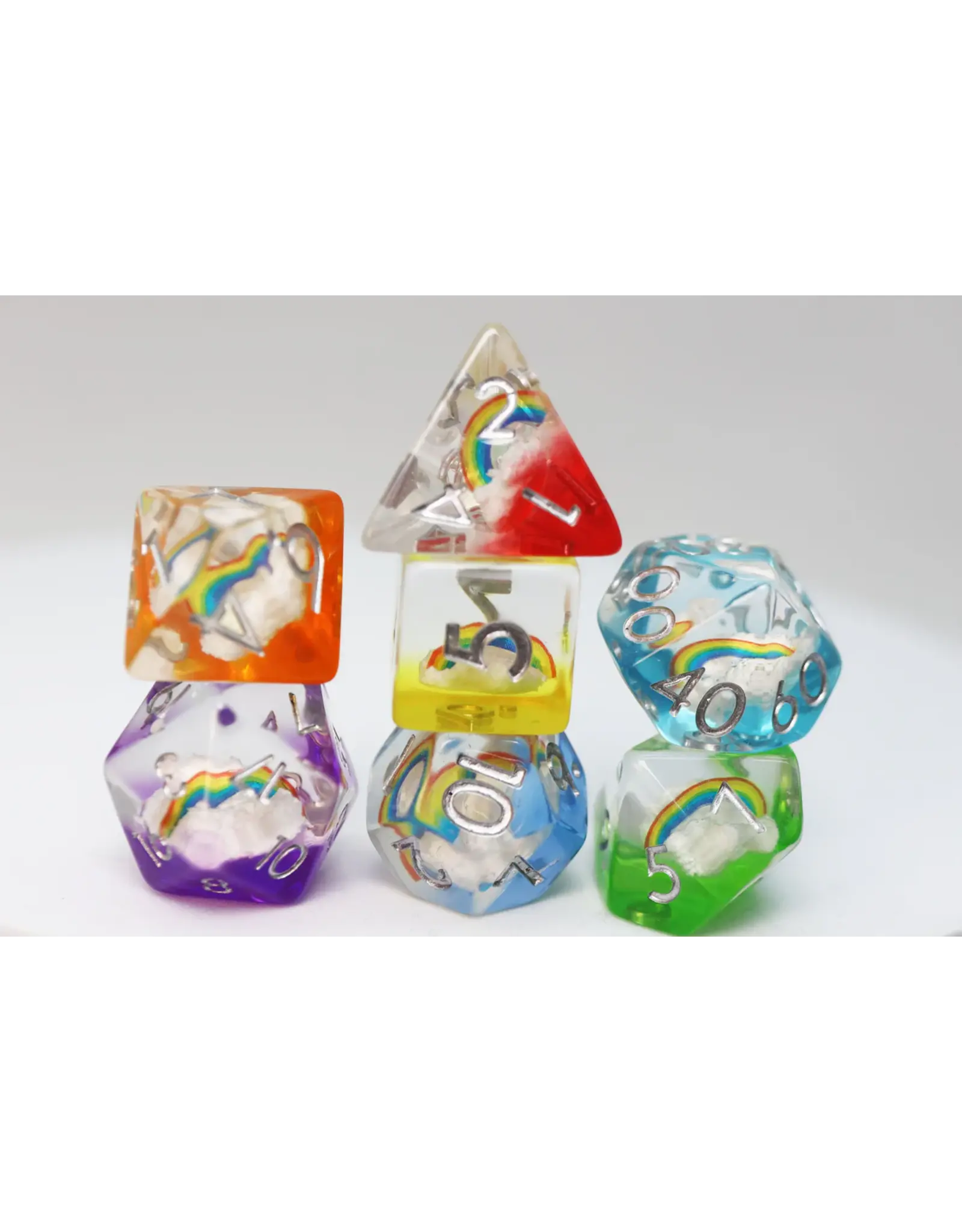 Foam Brain Double Rainbow RPG Dice Set