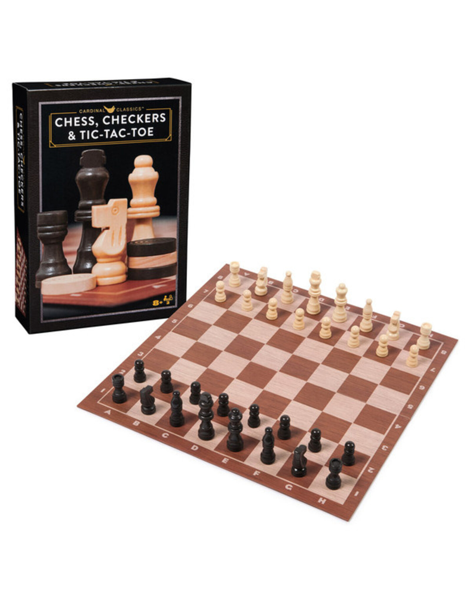 Spinmaster Chess, Checkers, & Tic Tac Toe Refresh (Cardinal Classics)