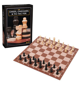 Spinmaster Chess, Checkers, & Tic Tac Toe Refresh (Cardinal Classics)