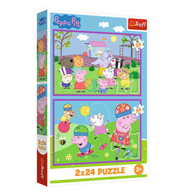 Trefl Puzzle: Peppa Pig Playground 2x24 Piece (Trefl Kids)