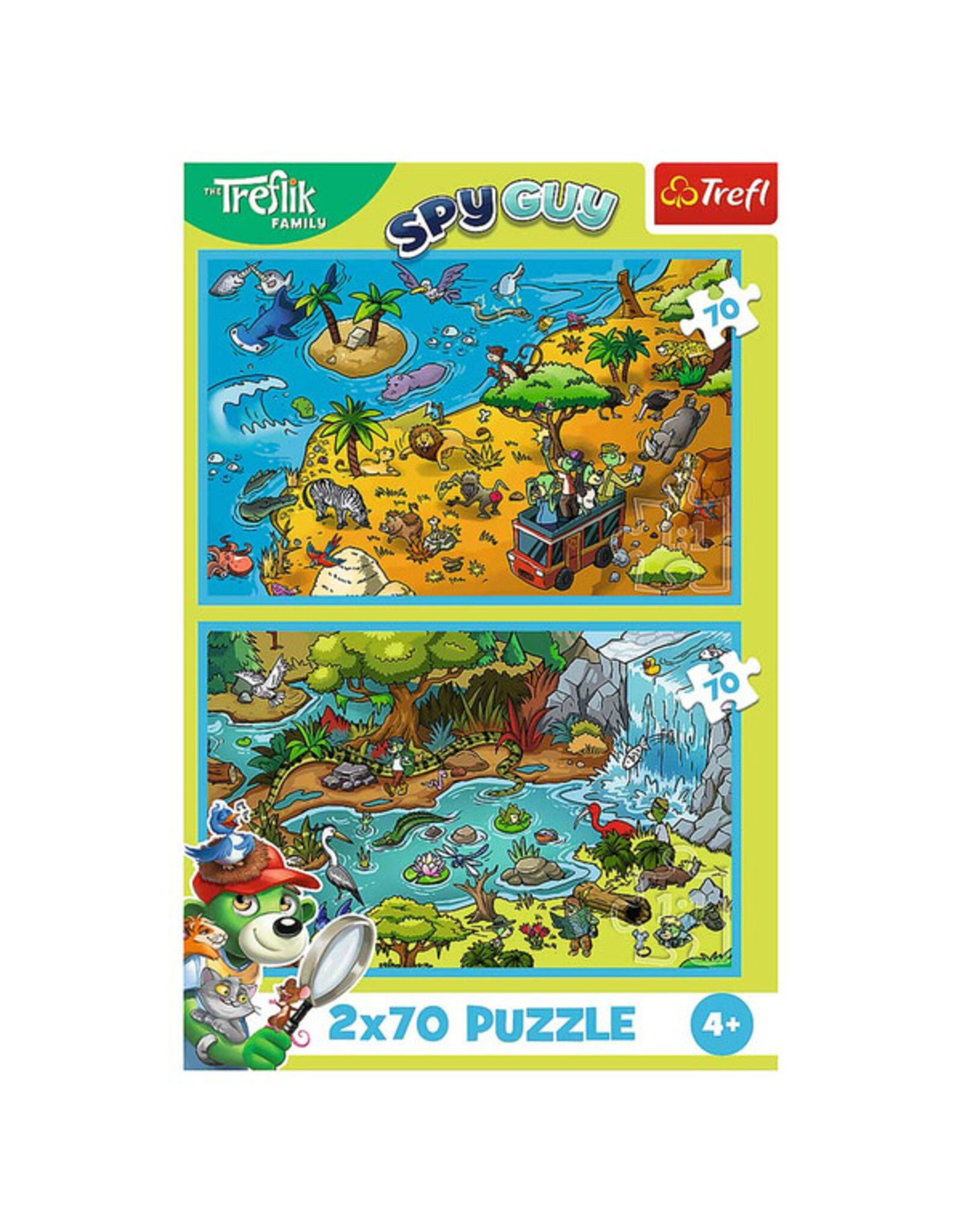 Trefl Puzzle: Trefliks in Animal Land 2X70pc (Trefl Kids)